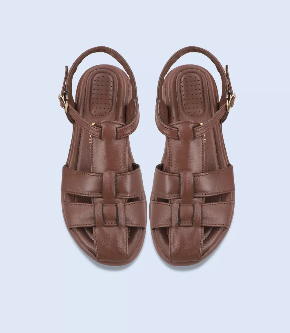 BW9510-BROWN-Women Sandal