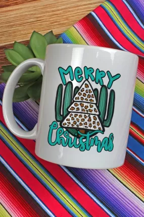 Cactus Christmas ceramic coffee mug 15oz