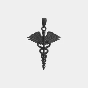 Caduceus Pendant - Black