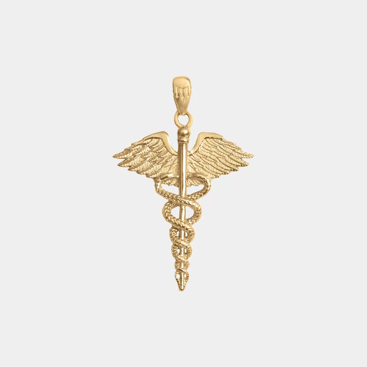 Caduceus Pendant - Gold