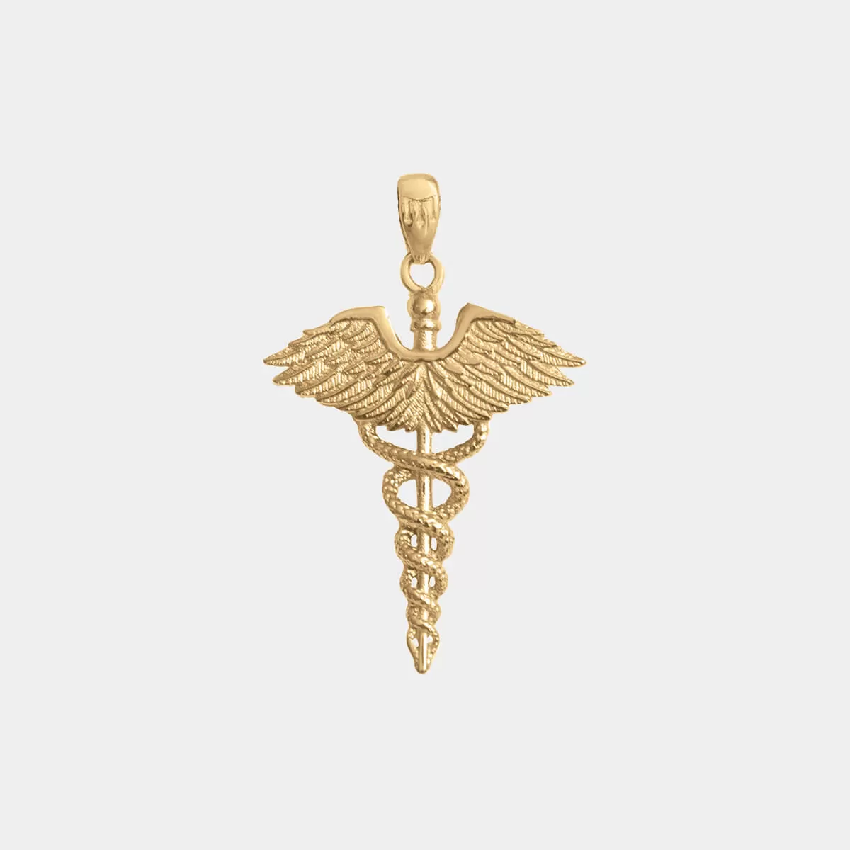 Caduceus Pendant - Gold