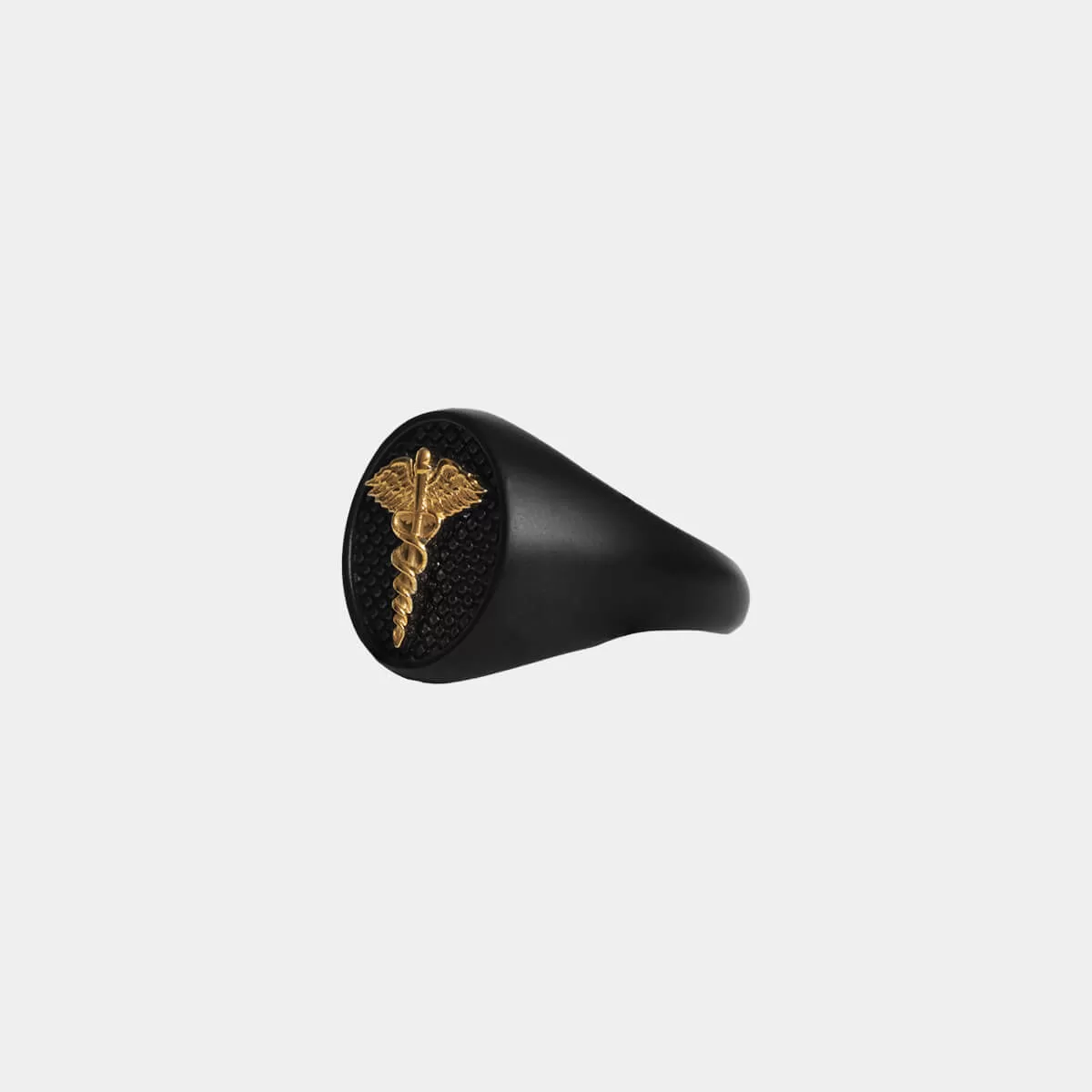 Caduceus Ring - Black