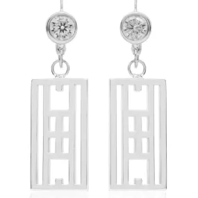 Calling the Lines Lever Back Tennis Earrings