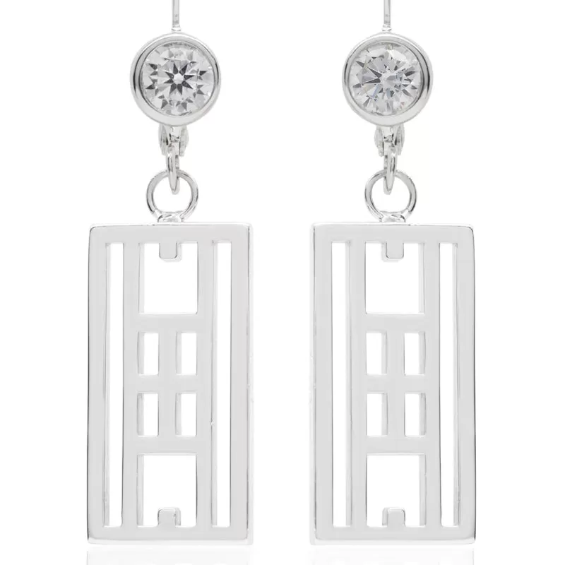 Calling the Lines Lever Back Tennis Earrings