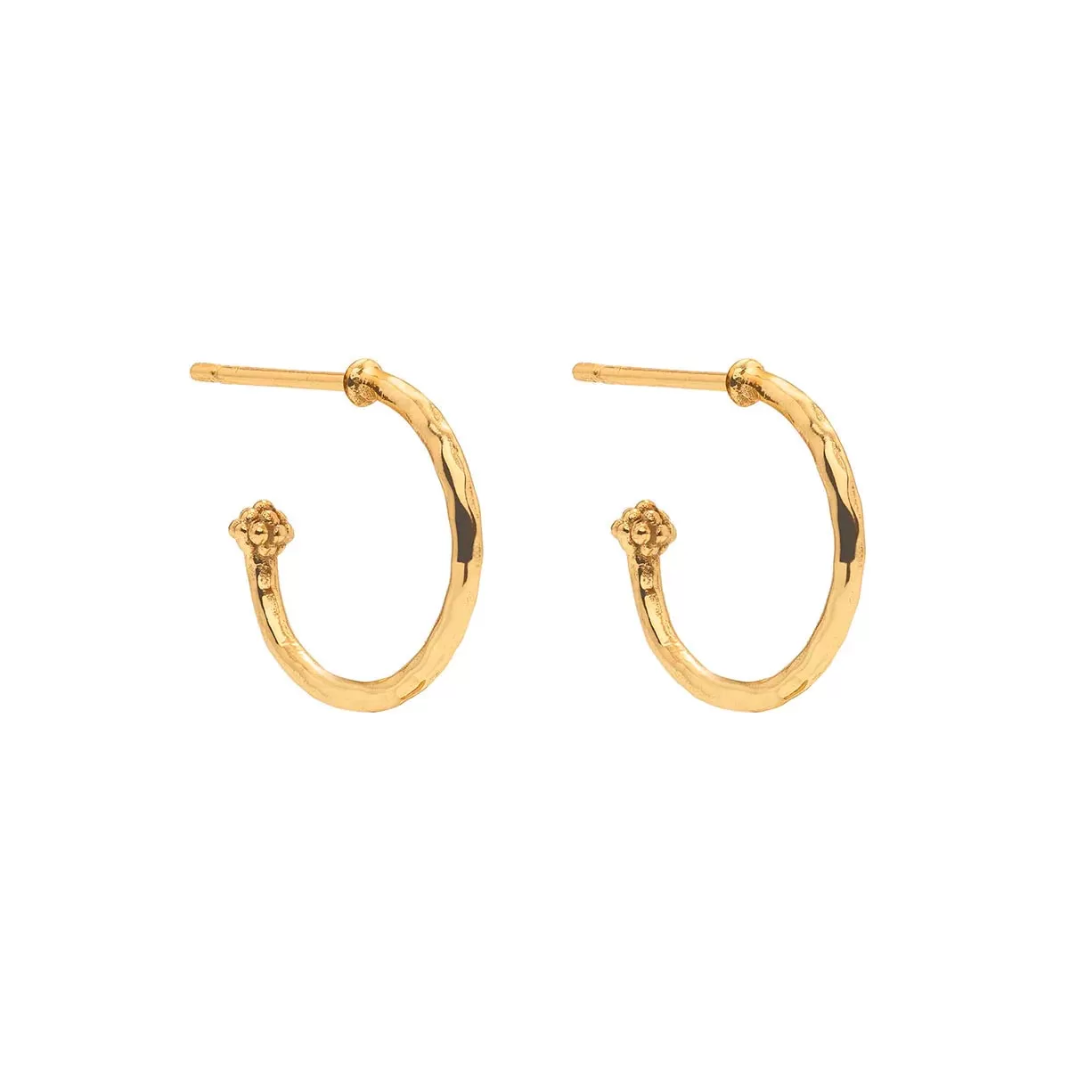 Capucine de Wulf Mermaid Garden Hoop Earrings with Flower Charm - MOP