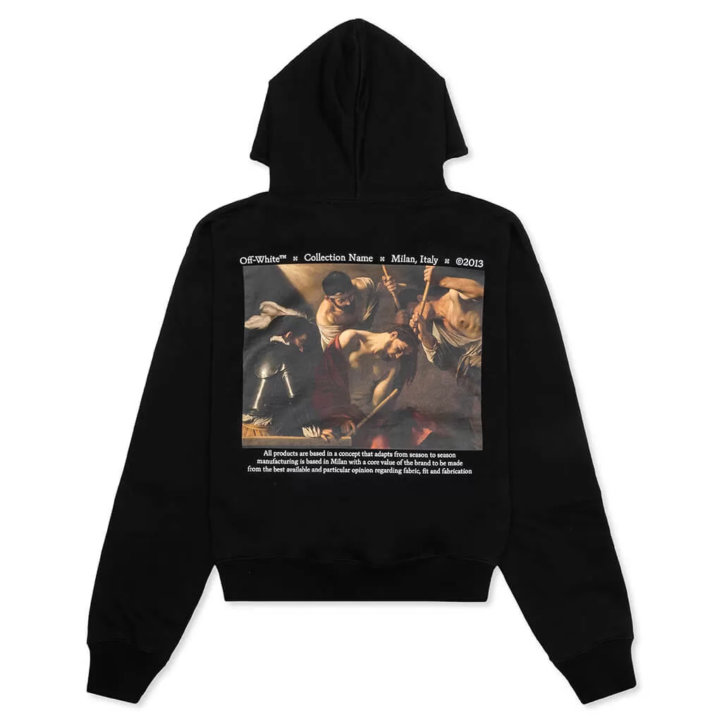 Caravaggio Crowning Over Hoodie - Black/White