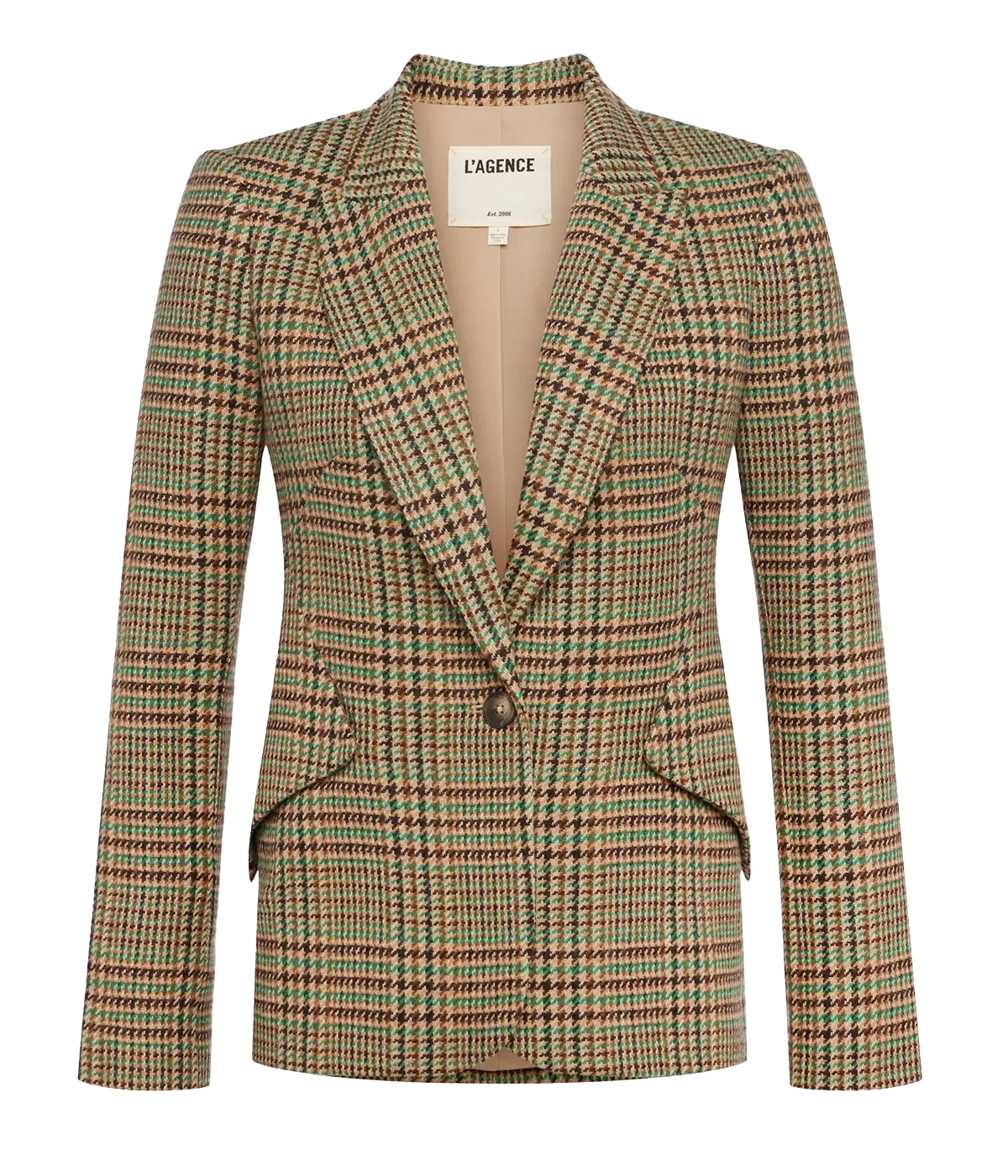 Chamberlain Blazer in Tan & Green Jasper Multi