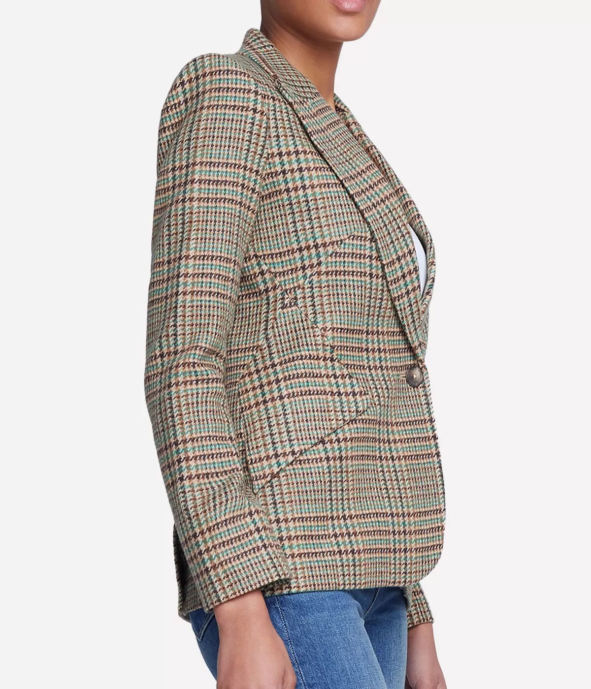 Chamberlain Blazer in Tan & Green Jasper Multi