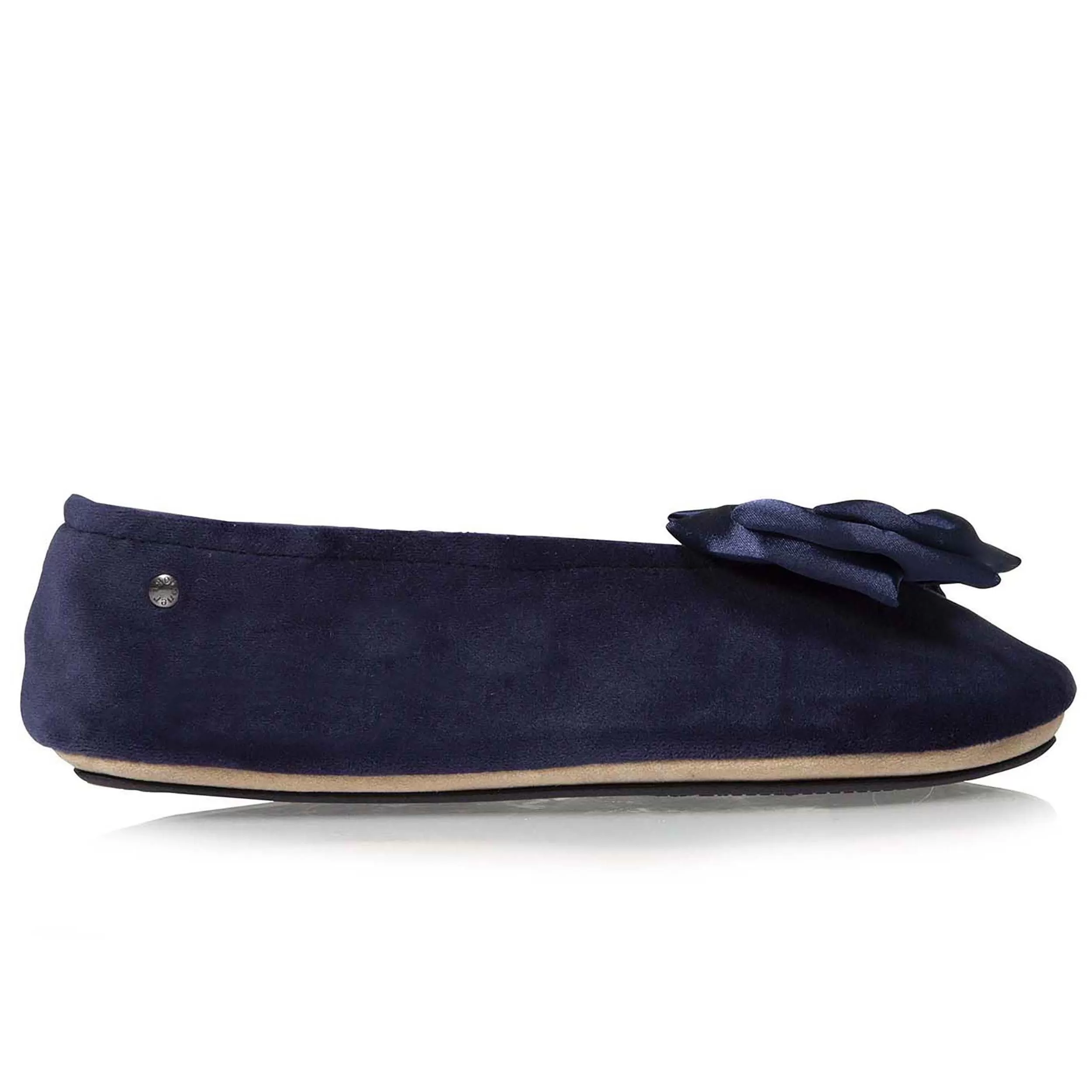 Chaussons ballerines Femme Nud gros-grain Marine