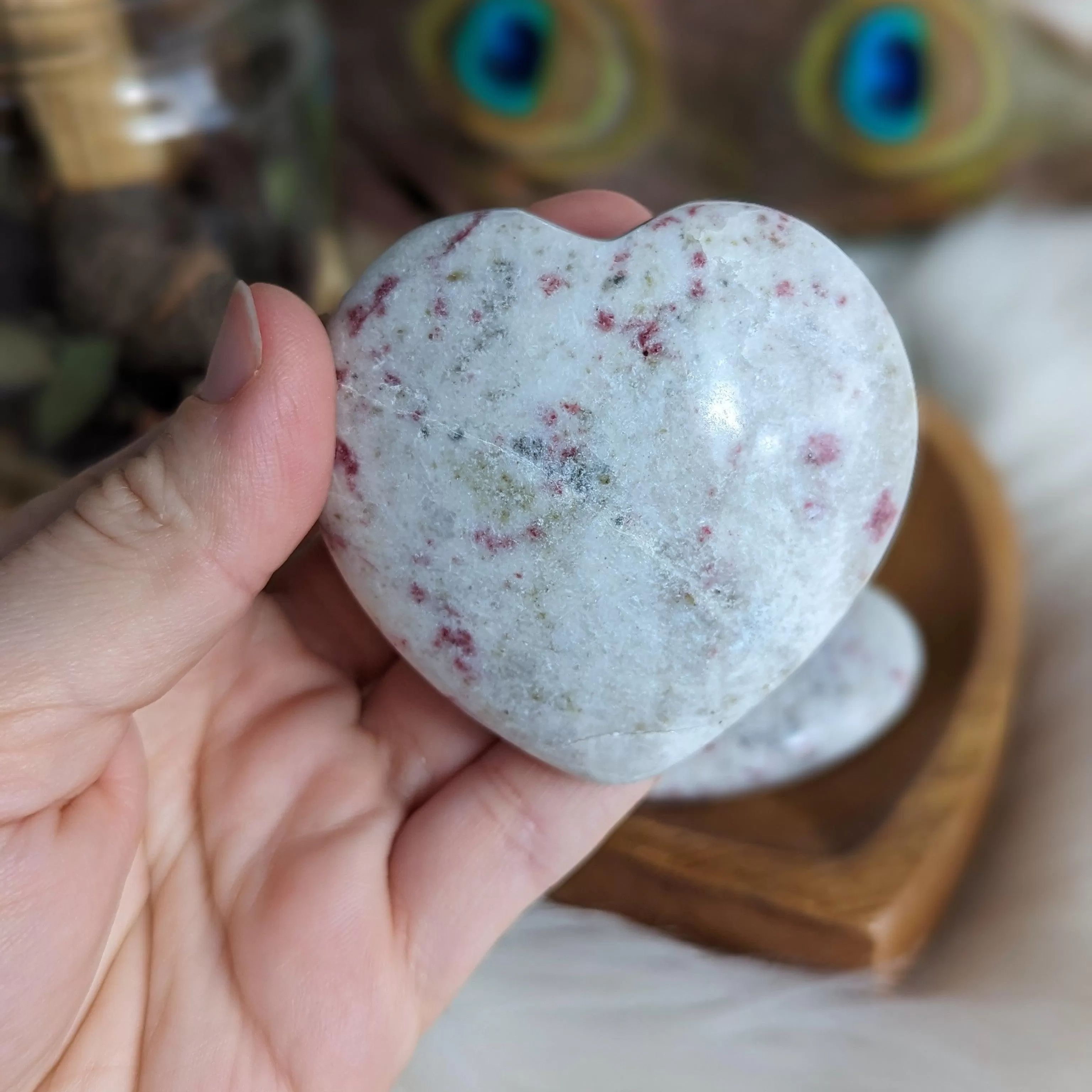 Cinnabrite Puffy Heart Carving ~ Stone of Alchemy, Insight and Success