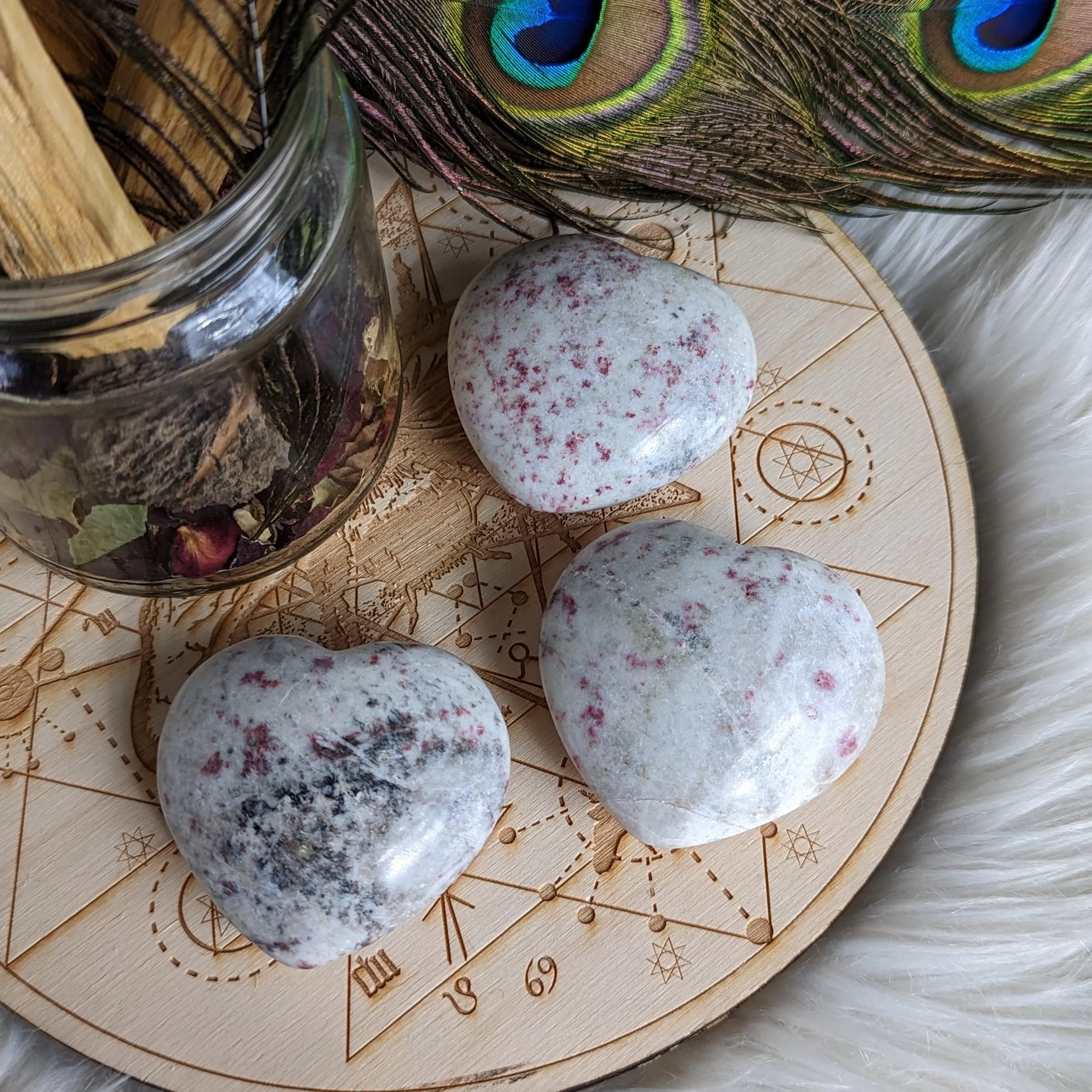 Cinnabrite Puffy Heart Carving ~ Stone of Alchemy, Insight and Success