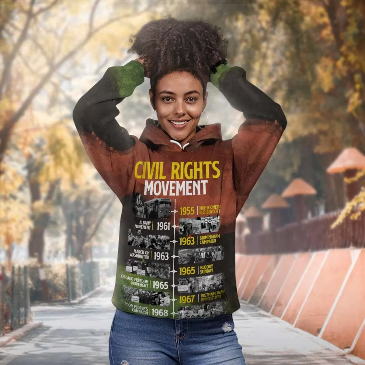 Civil Rights Movement All-over Hoodie