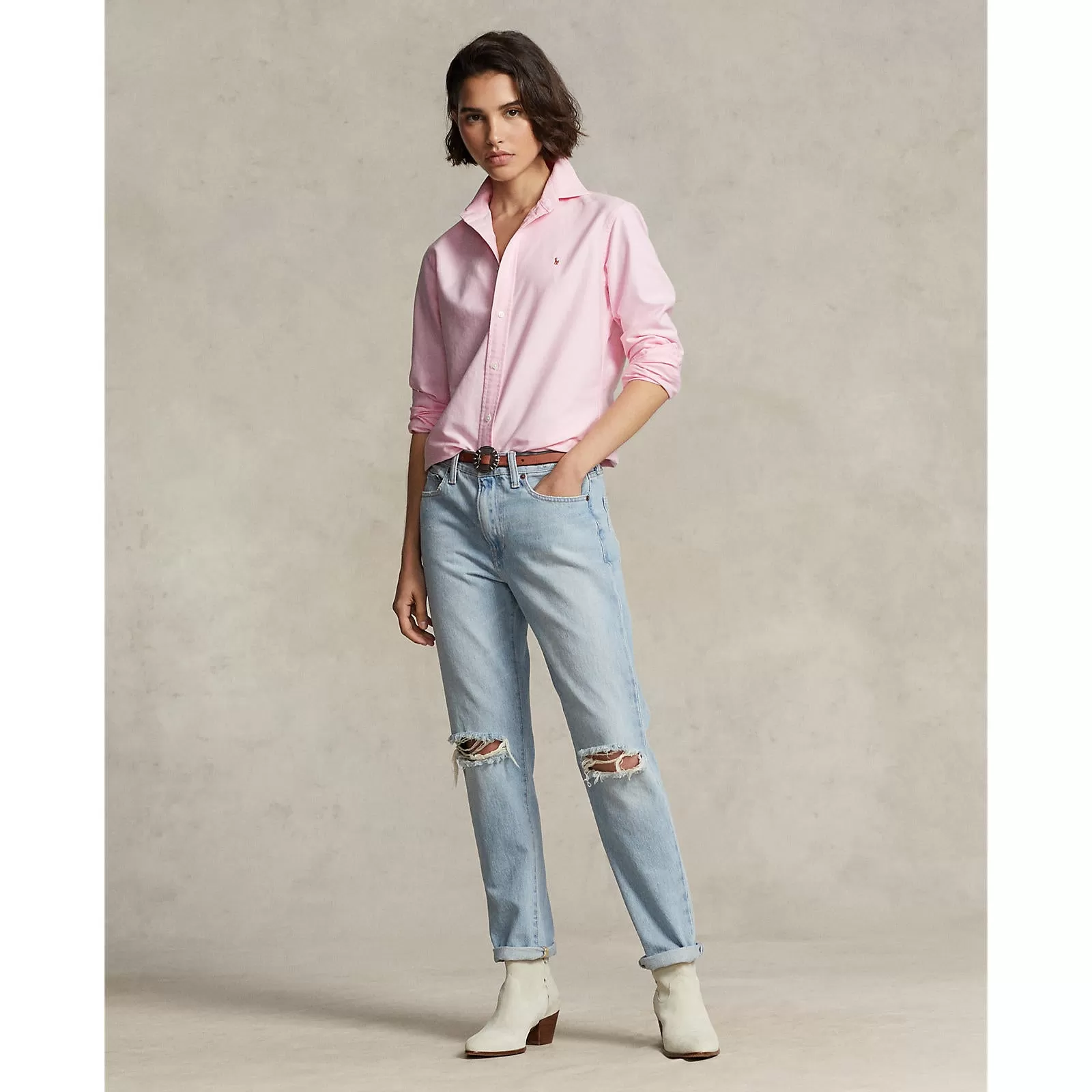 Classic Fit Oxford Shirt - Bath Pink