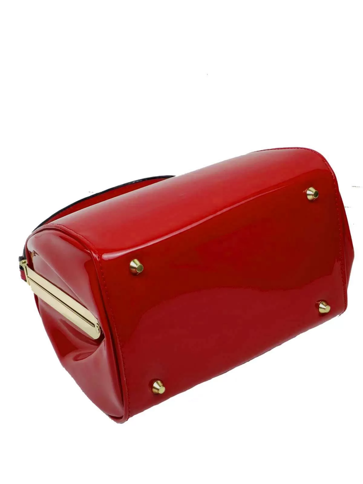 Classic Red Patent Vintage Style Frame Bag