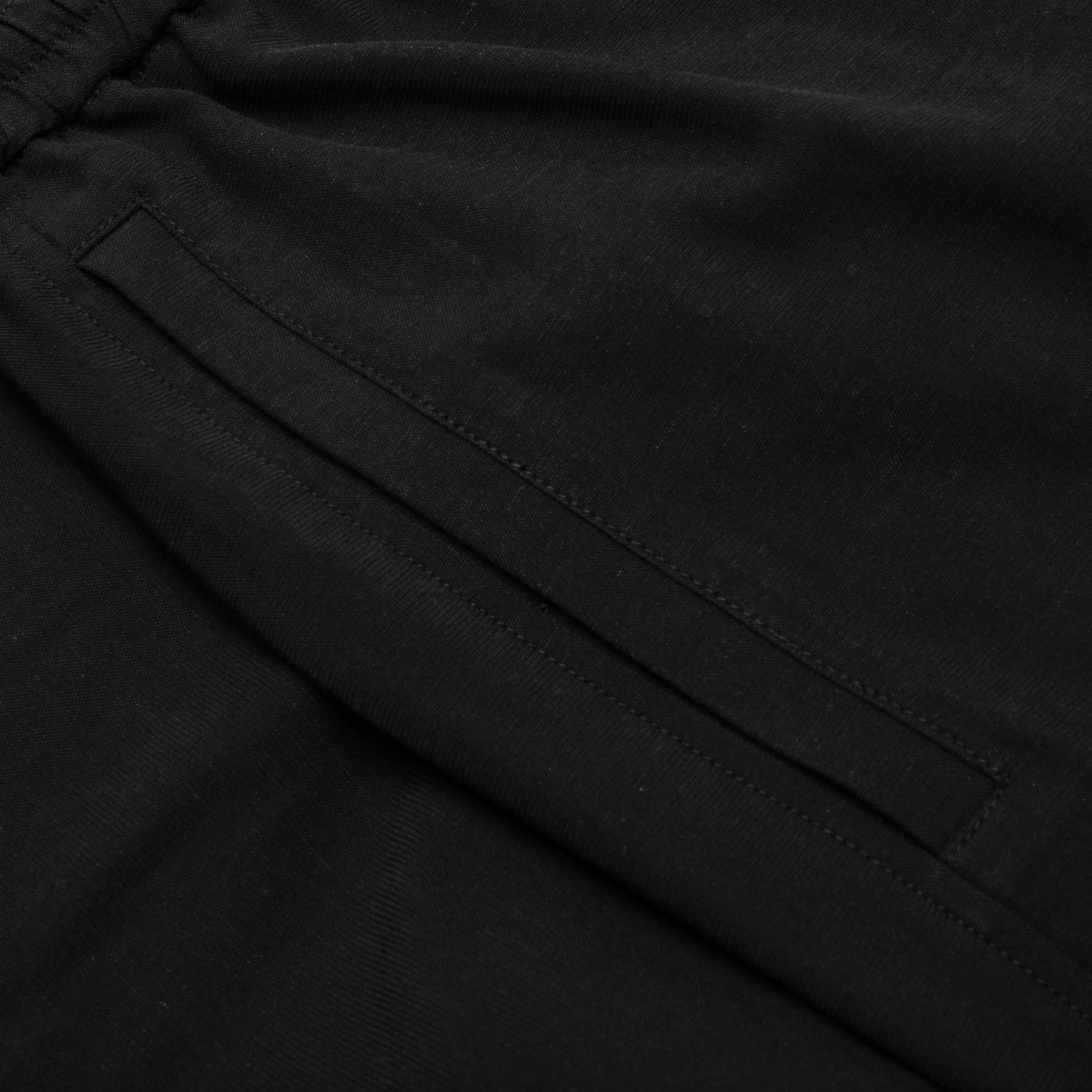 Cotton-Linen Core Pant - Black