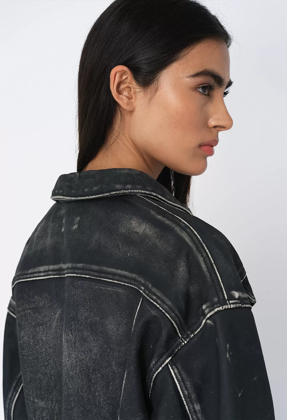 Cropped Leather Thumper / Drifter