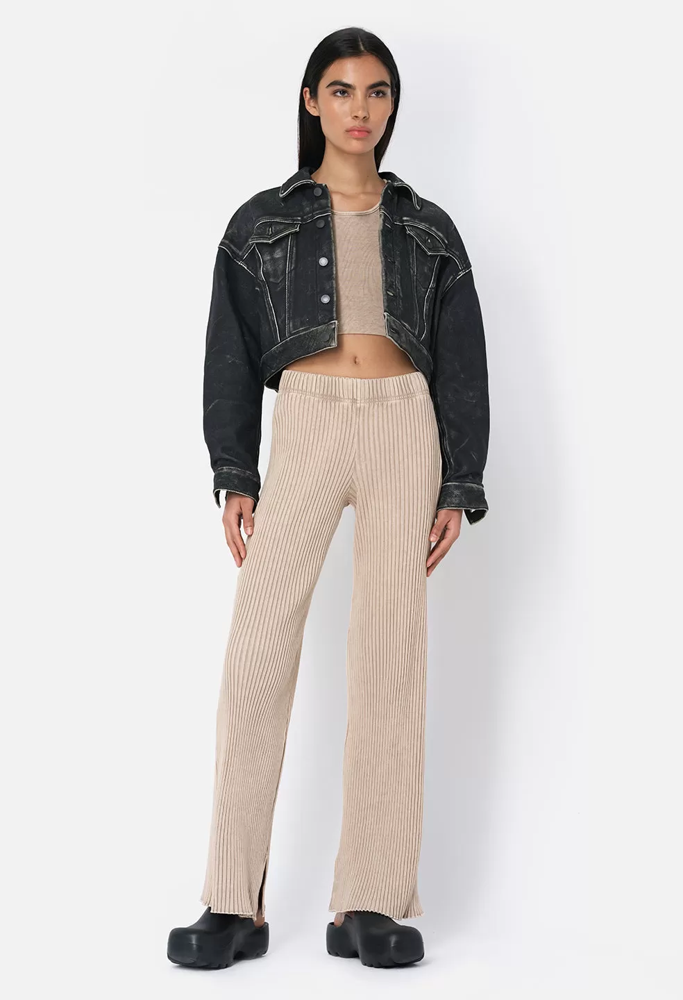 Cropped Leather Thumper / Drifter