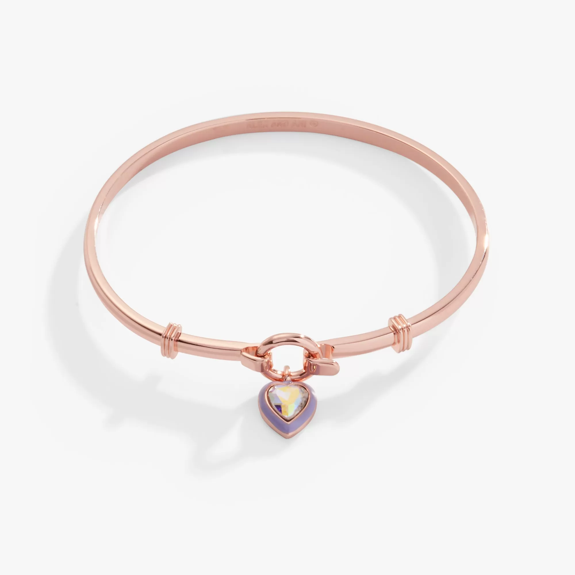 Crystal Heart Clip Bangle