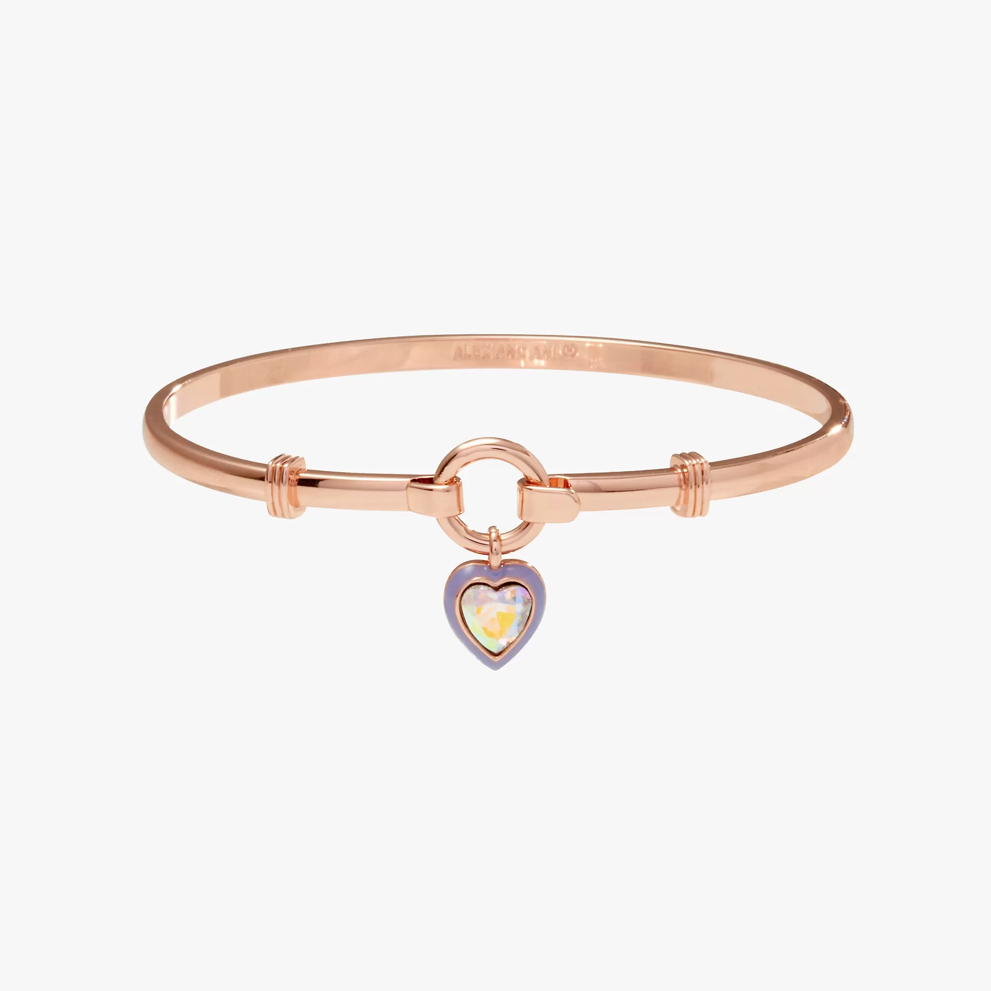 Crystal Heart Clip Bangle