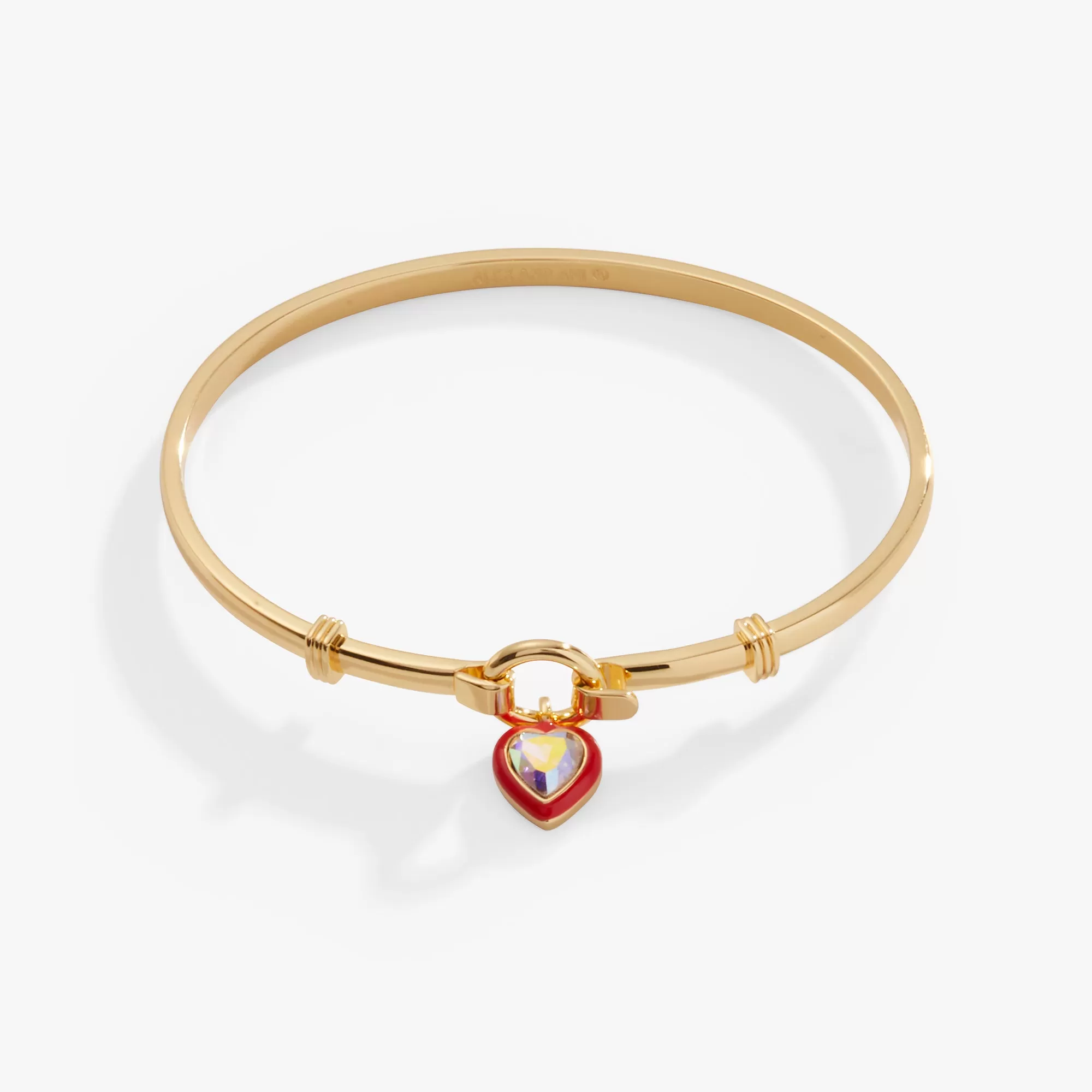 Crystal Heart Clip Bangle