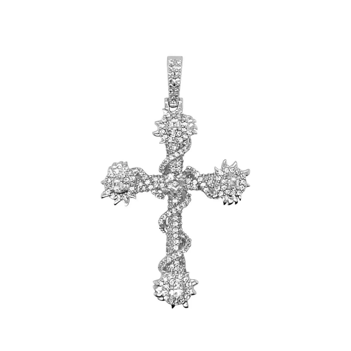 Crystal Iced Spiked Cross