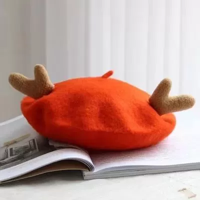 CUTE ANTLER CHRISTMAS BERET BY51011