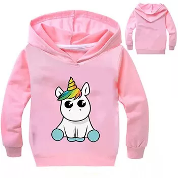 Cute Rainbow Unicorn Hooded Jacket