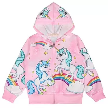 Cute Rainbow Unicorn Hooded Jacket