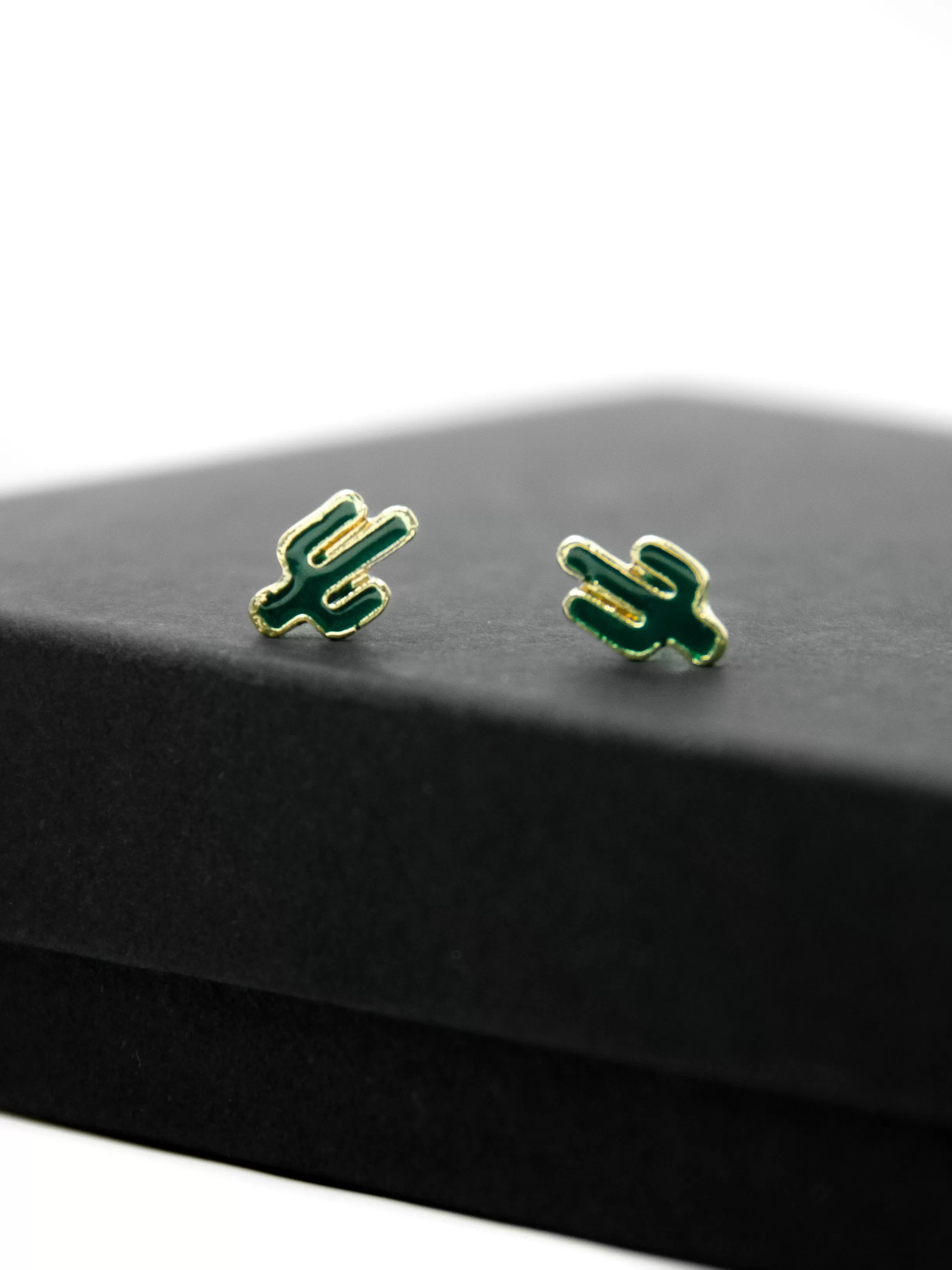 Dainty Cactus Stud Earrings