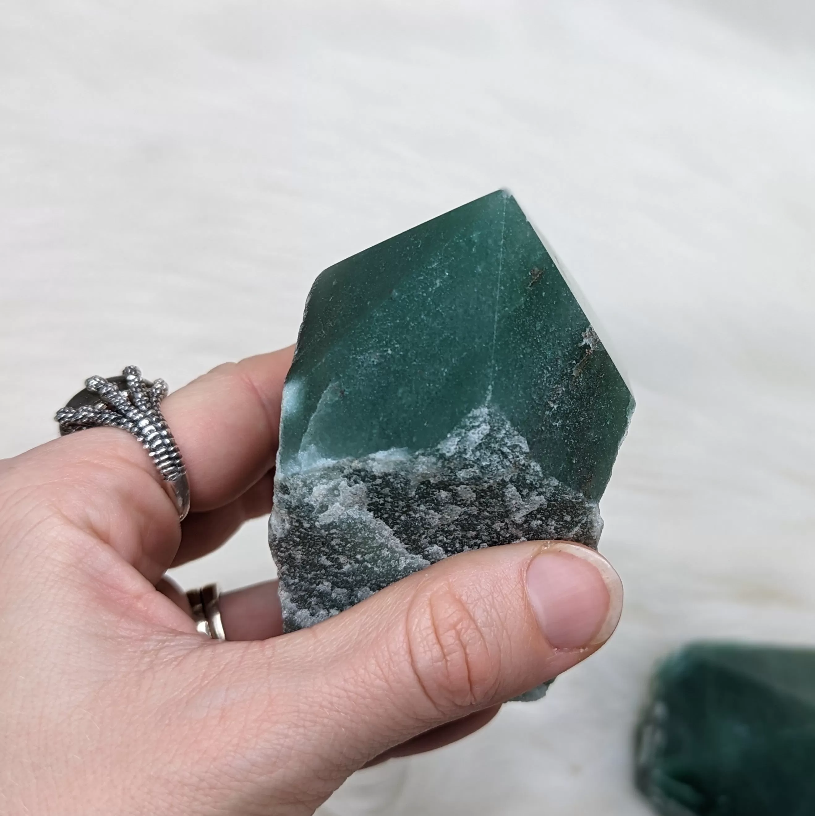 Dark Green Aventurine Polished Generator Point #2