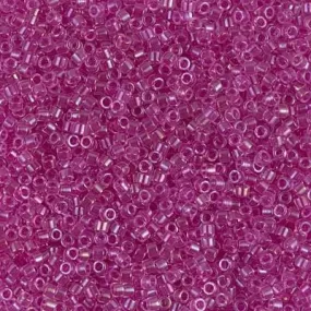 DB00-0074, Miyuki 5.2g Lt Fuchsia Lined Crystal AB