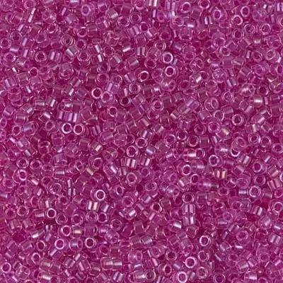 DB00-0074, Miyuki 5.2g Lt Fuchsia Lined Crystal AB