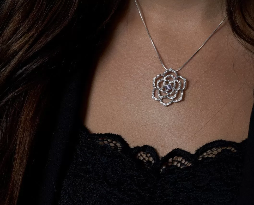 Delta Sigma Pi- Rose of Deltasig Necklace