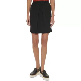 DKNY Womens Above Knee Solid A-Line Skirt