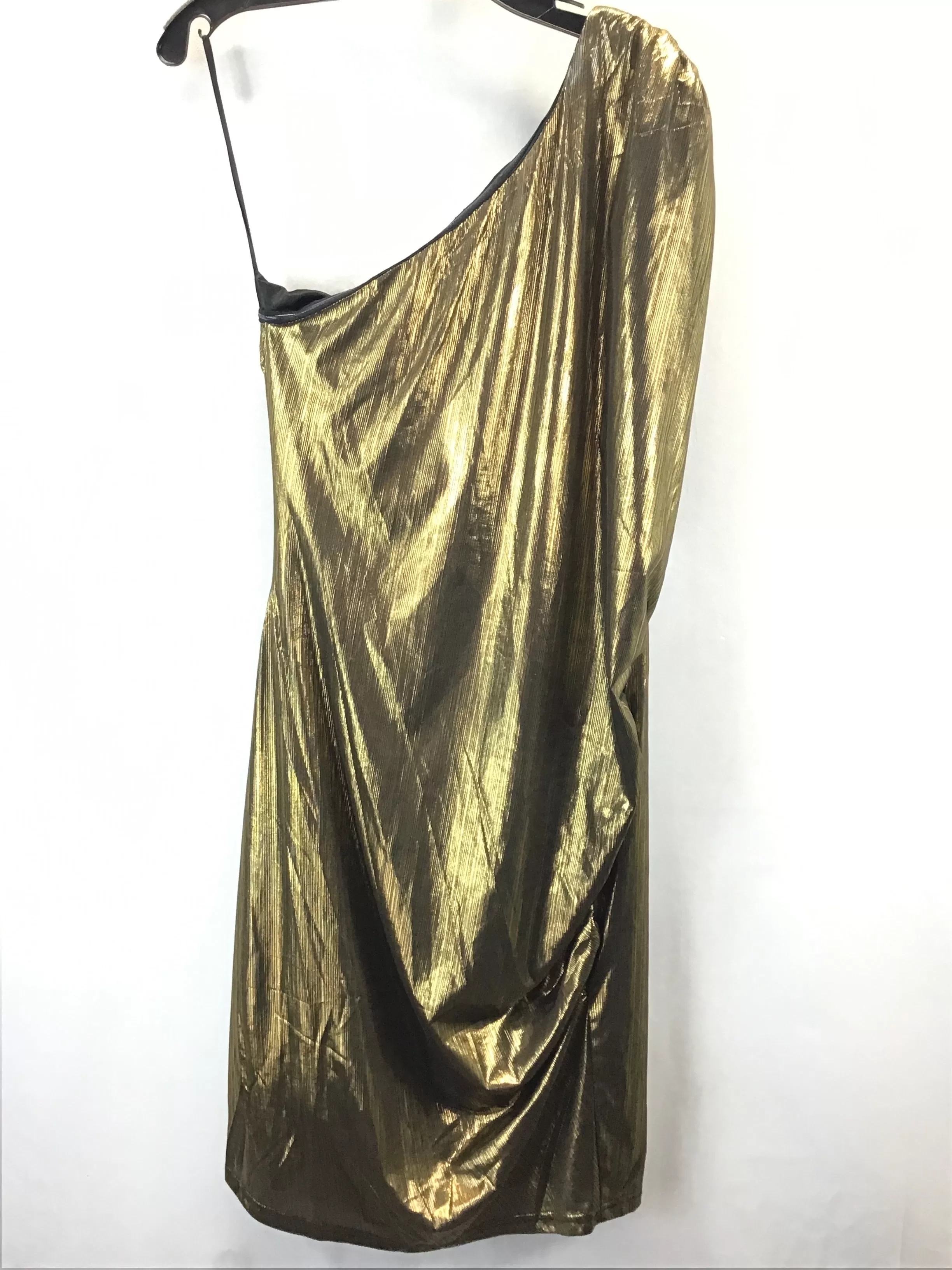 Dress Party Midi By Clothes Mentor In Gold, Size: Xl