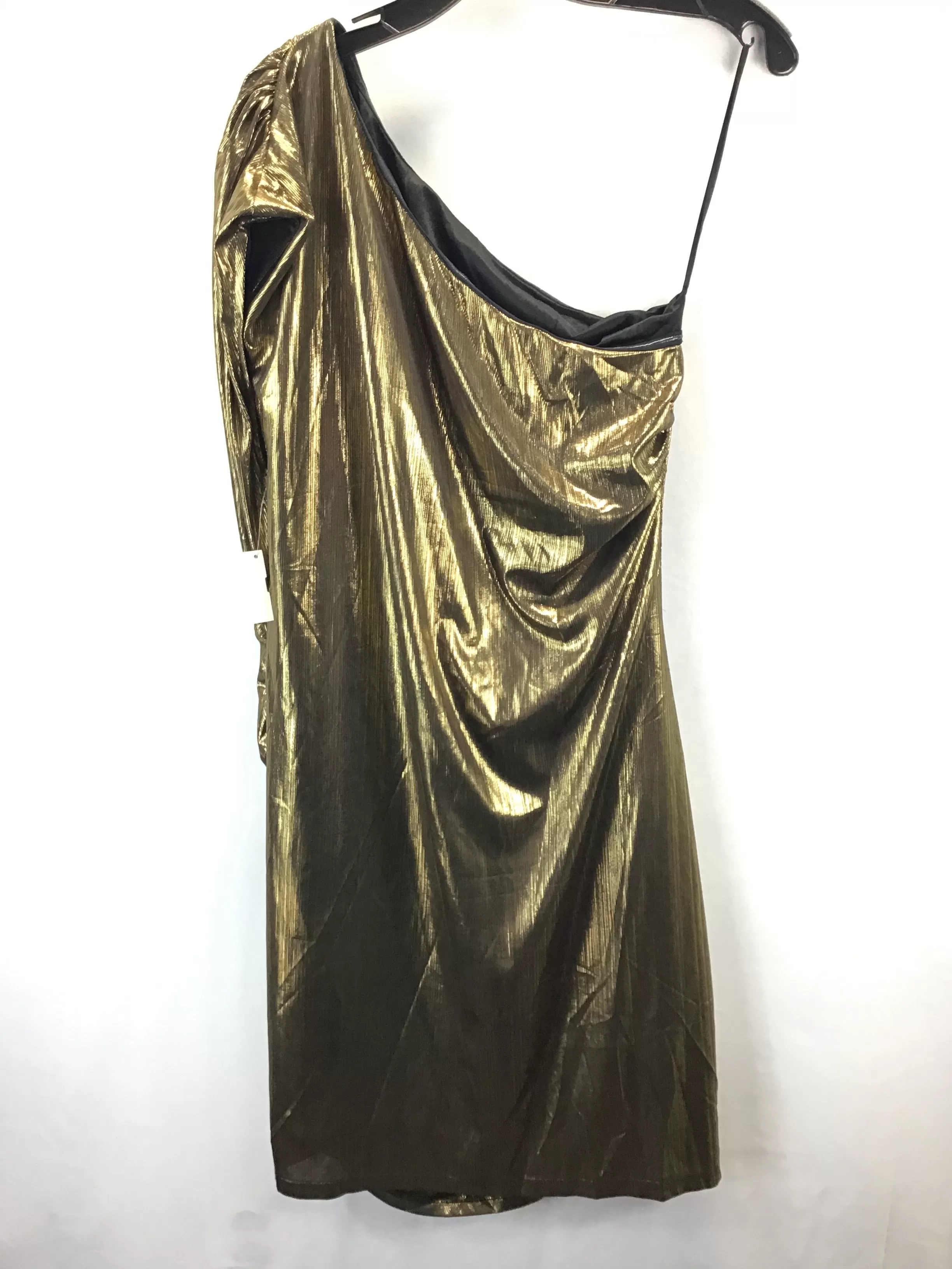 Dress Party Midi By Clothes Mentor In Gold, Size: Xl