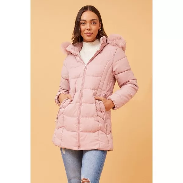 ELAINE FUR HOOD PUFFER COAT