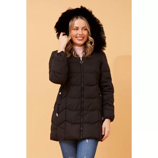 ELAINE FUR HOOD PUFFER COAT