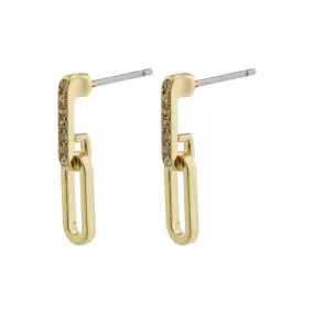 Elise Gold Plated Crystal Earrings