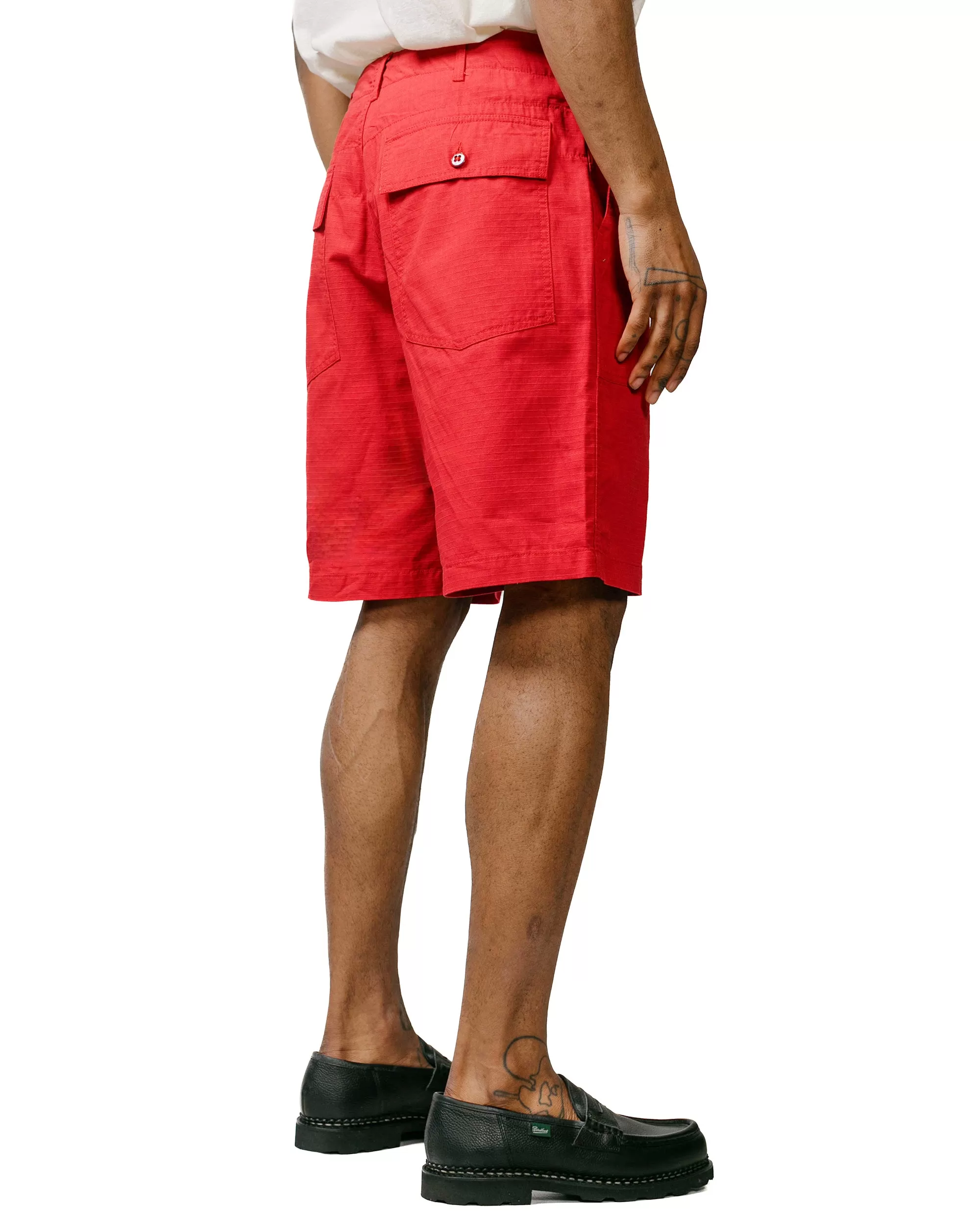 Engineered Garments Fatigue Short Red Cotton Ripstop