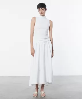 Enza Costa - Puckered Sleeveless Hi Neck - Undyed