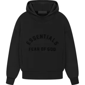 Fear of God Essentials Kids Hoodie 'Jet Black'