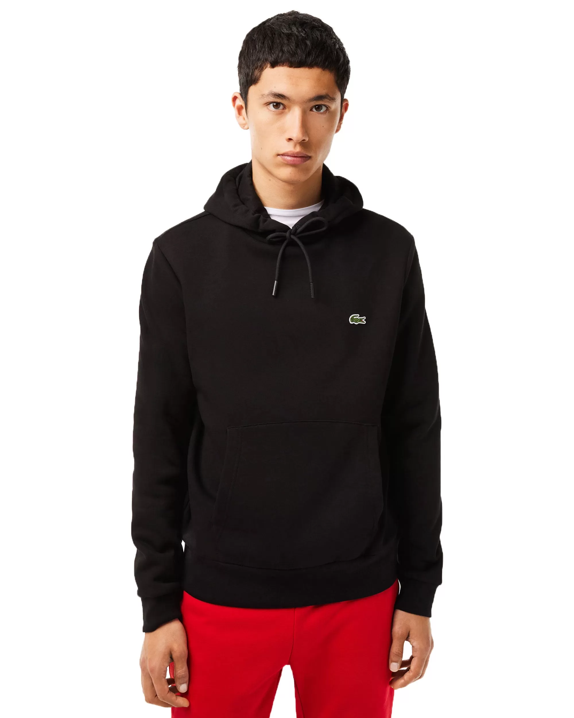 Felpa Uomo Lacoste Basic Logo Nero