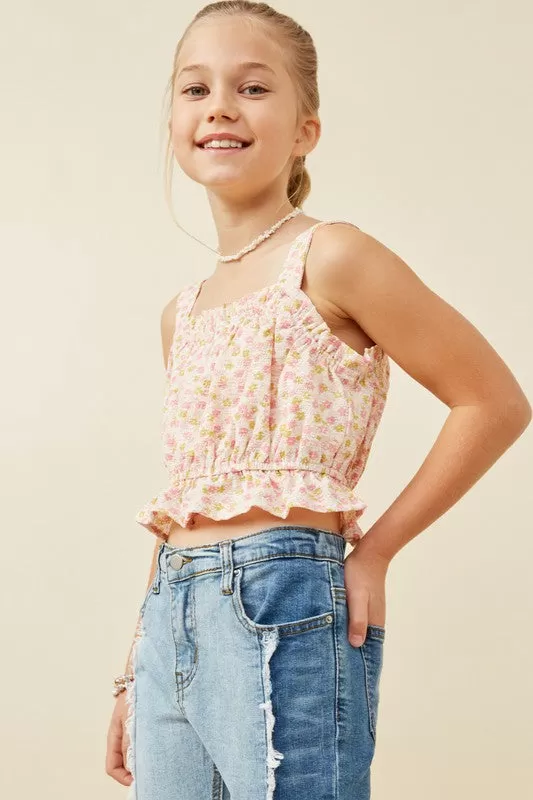 Floral Crop Ballon Tank - Girls