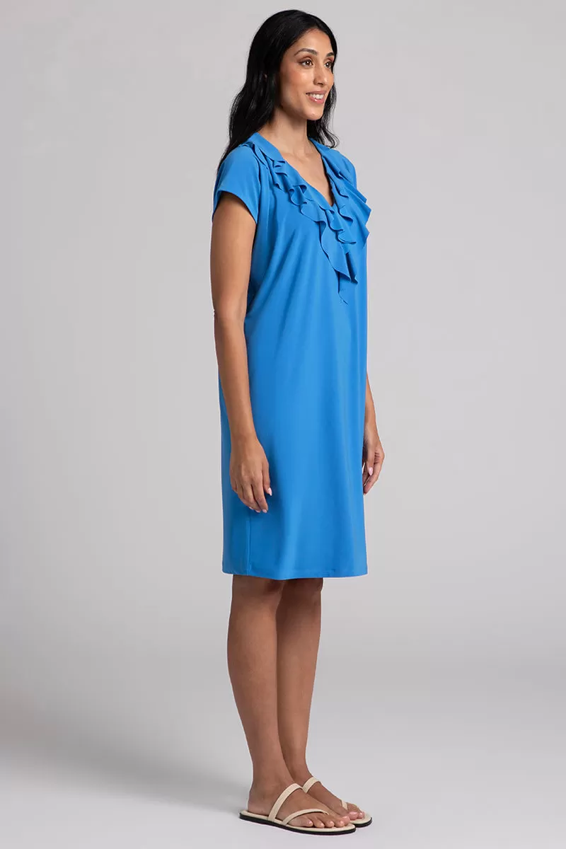 Flutter Dress Drop Shoulder | Marine