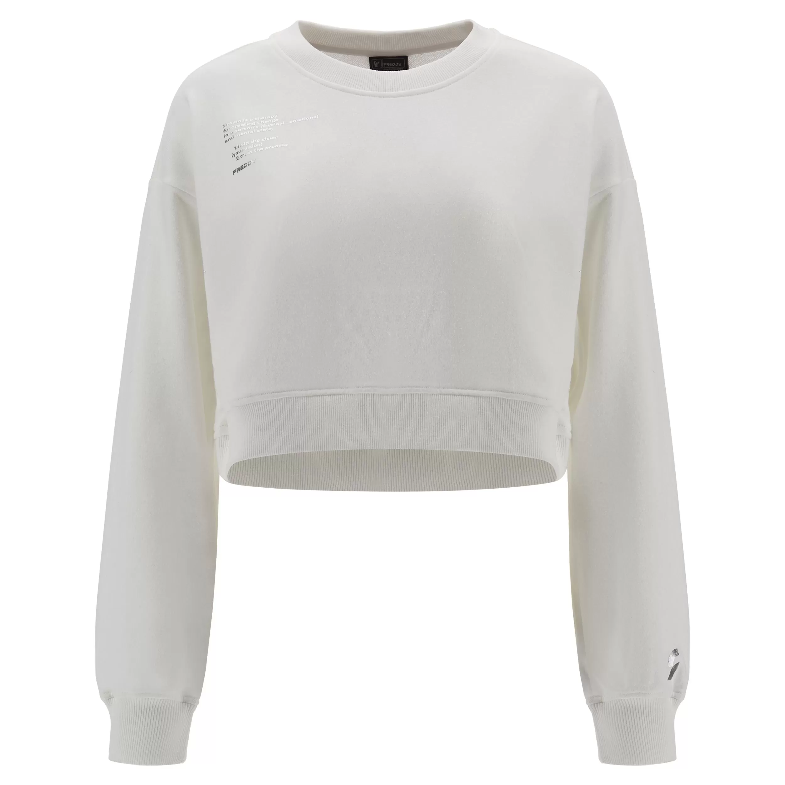 Freddy short women's lightweight sweatshirt S3WGZS1 W71 white 