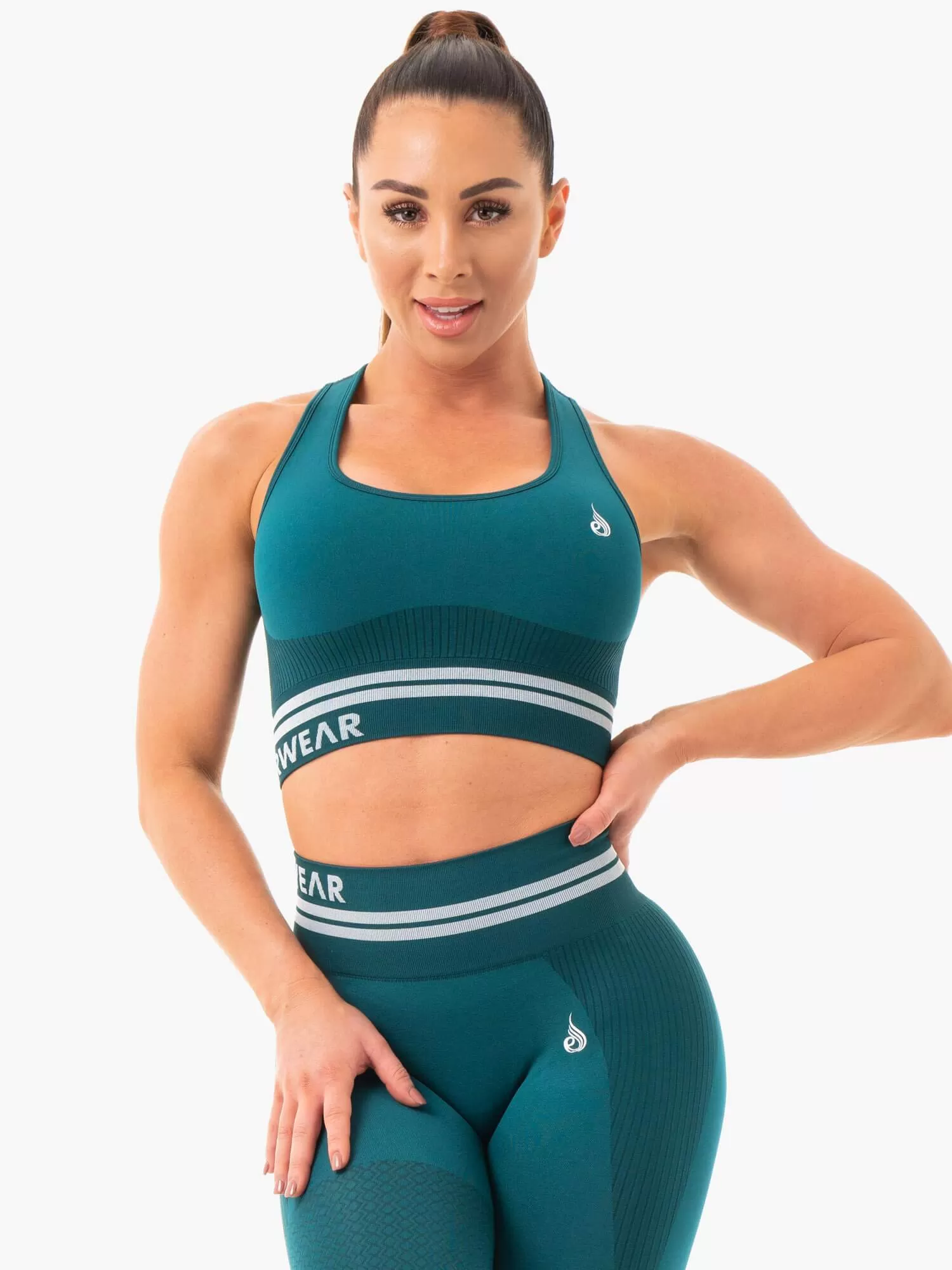 Freestyle Seamless Longline Sports Bra - Emerald Green