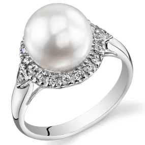 Freshwater Pearl Sterling Silver Ring Size 6