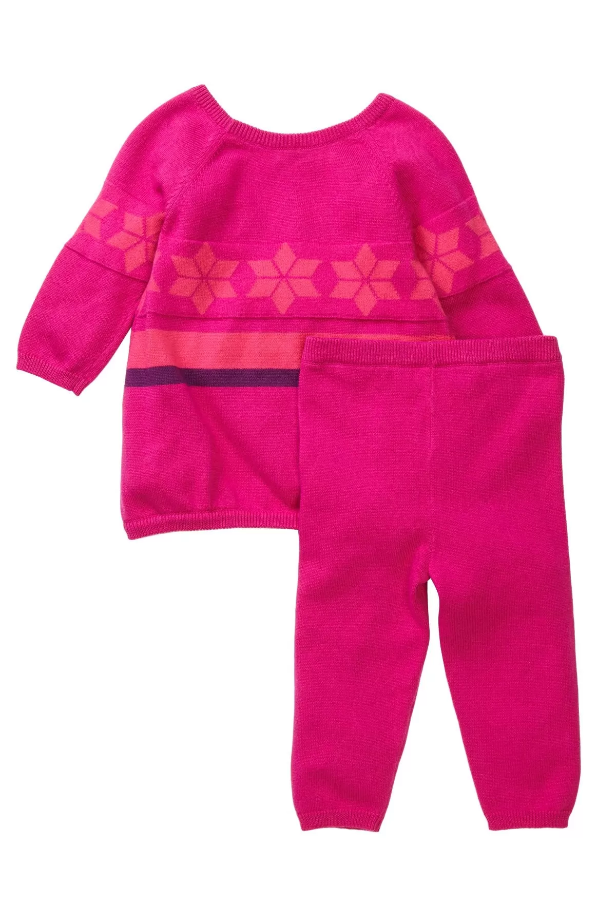 Fuschia Poinsettia Knit Set