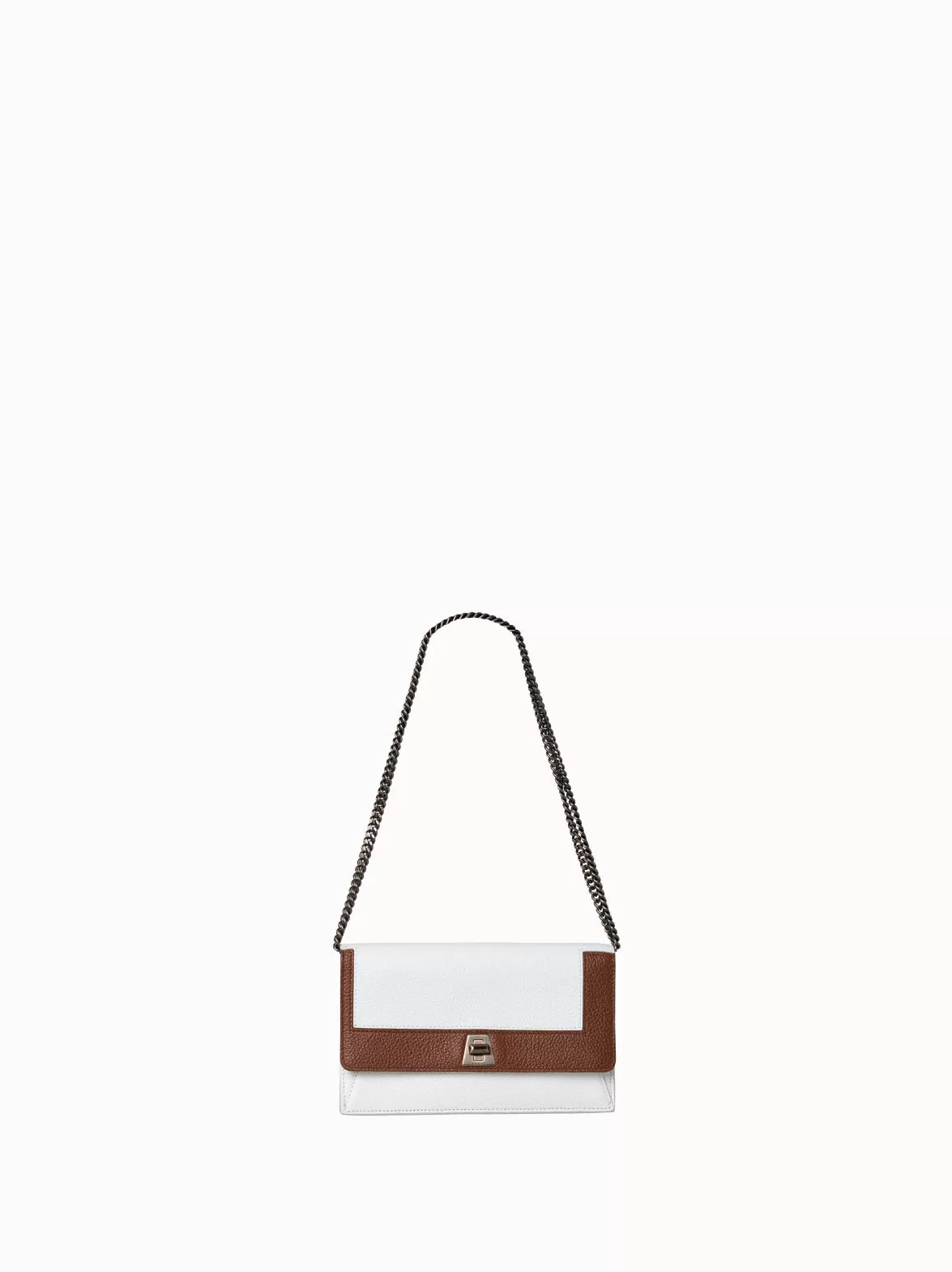 Geometric Colorblock Envelope Leather Crossbody Bag